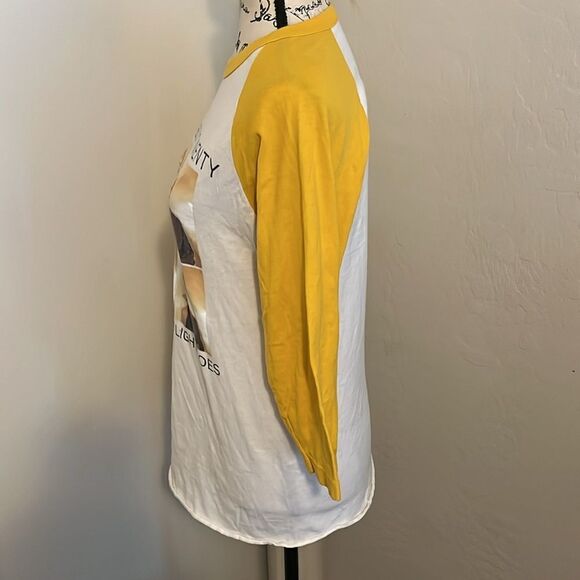 Matchbox Twenty Band Where The Light Goes White Yellow Graphic Raglan Shirt - Picture 2 of 7